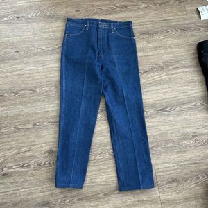 Vtg Wrangler Jeans Mens 33x30 Blue 13MWZ Cowboy Cut USA Made 80s Western Starch